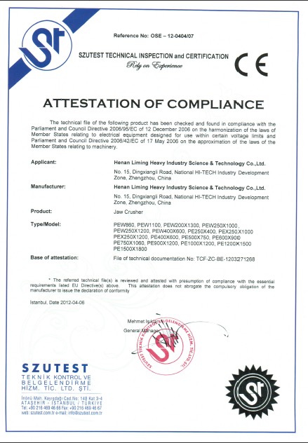 CE дробилки PE