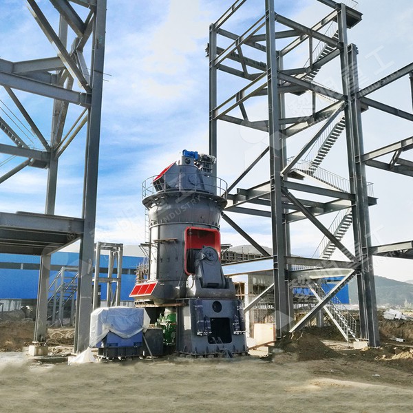 Coal grinding process diagram in an industrial plant