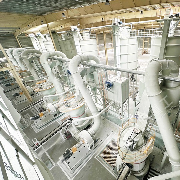 Interior view of MTW trapezium grinding rollers and ring