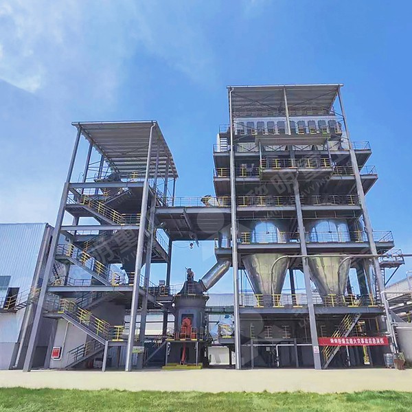 Gypsum powder production line with vertical mill